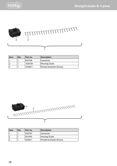 Connector kit, 23P housing + terminals