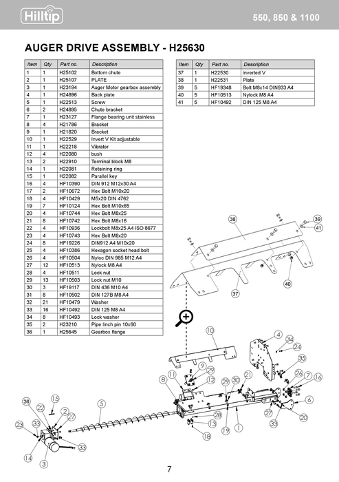 Chute bracket